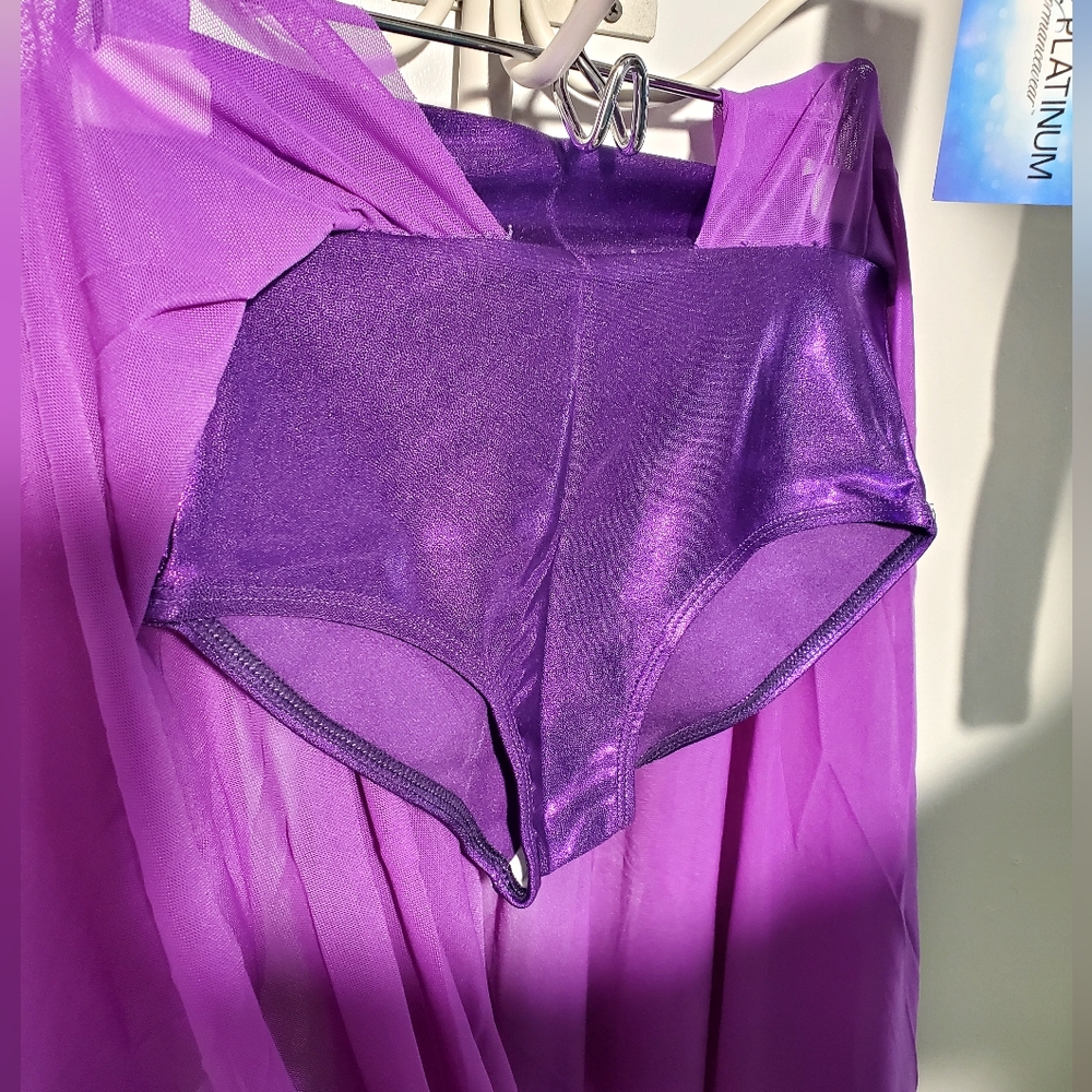 Double Platinum Purple Two-Piece Dance Lyrical Costume Set Size SMALL - Picture 4 of 10